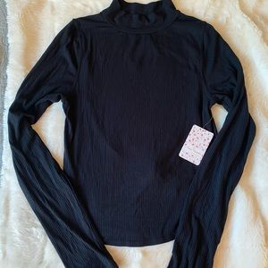 Black free people open tie back long sleeve